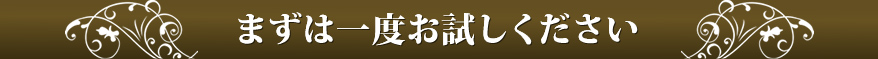 まずは、一度お試しください。送料無料です。